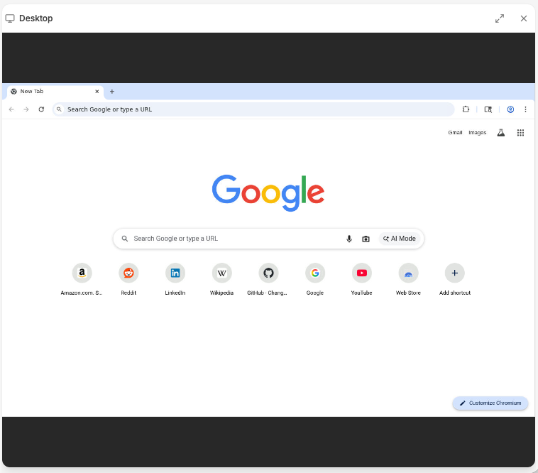 Agent workspace desktop view